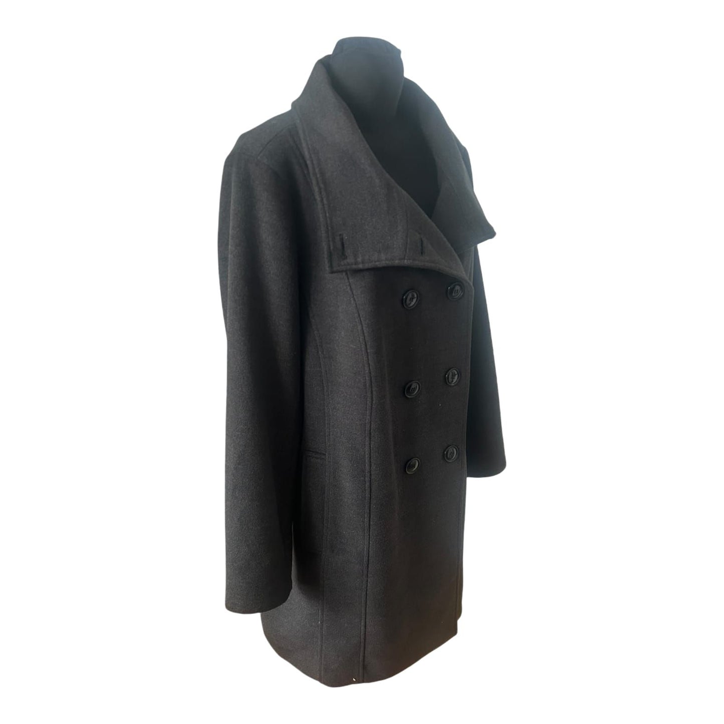 Ulla Popken Damen Mantel Größe 50 Anthrazit Viskose Elegant Chic Wie Neu