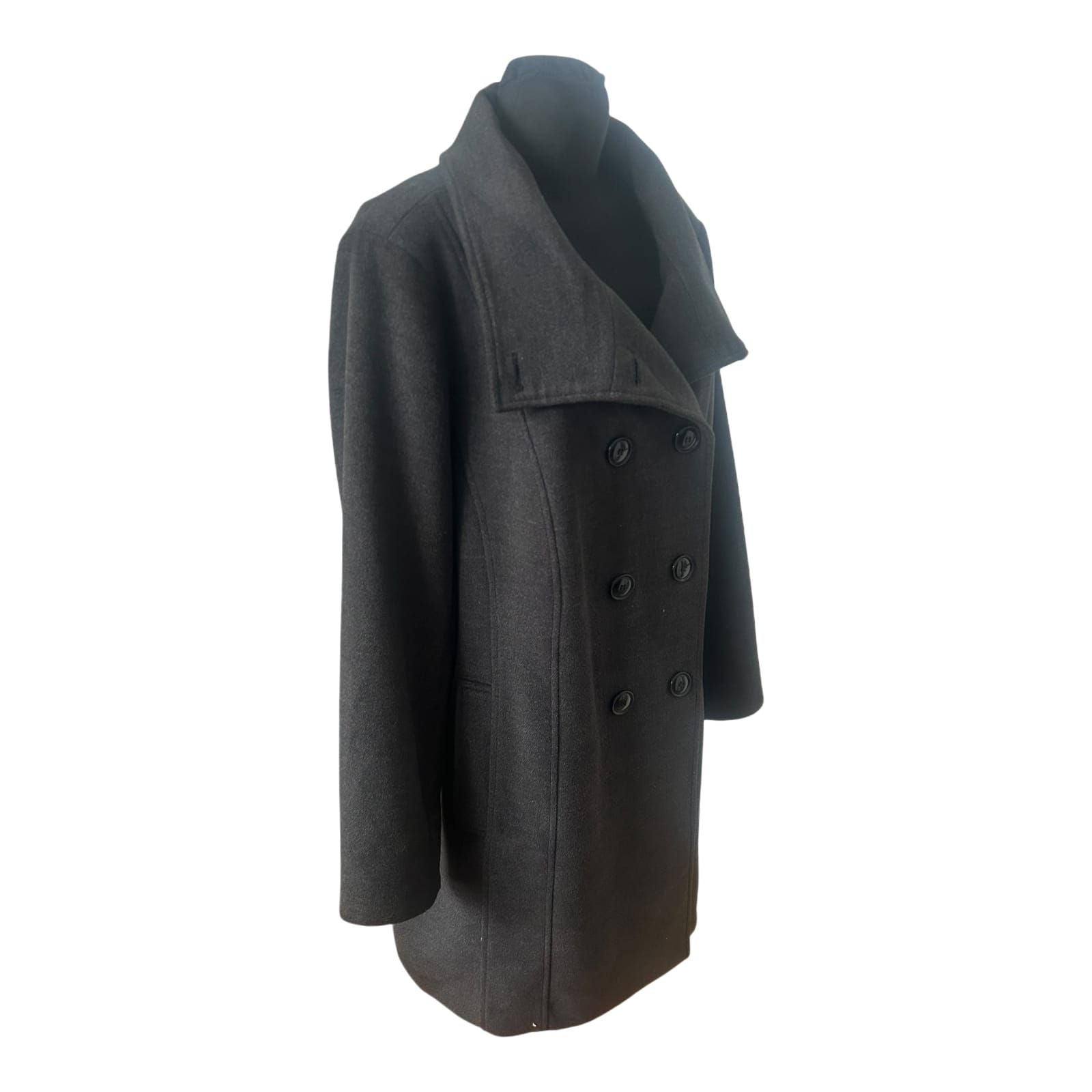 Ulla Popken Damen Mantel Größe 50 Anthrazit Viskose Elegant Chic Wie Neu