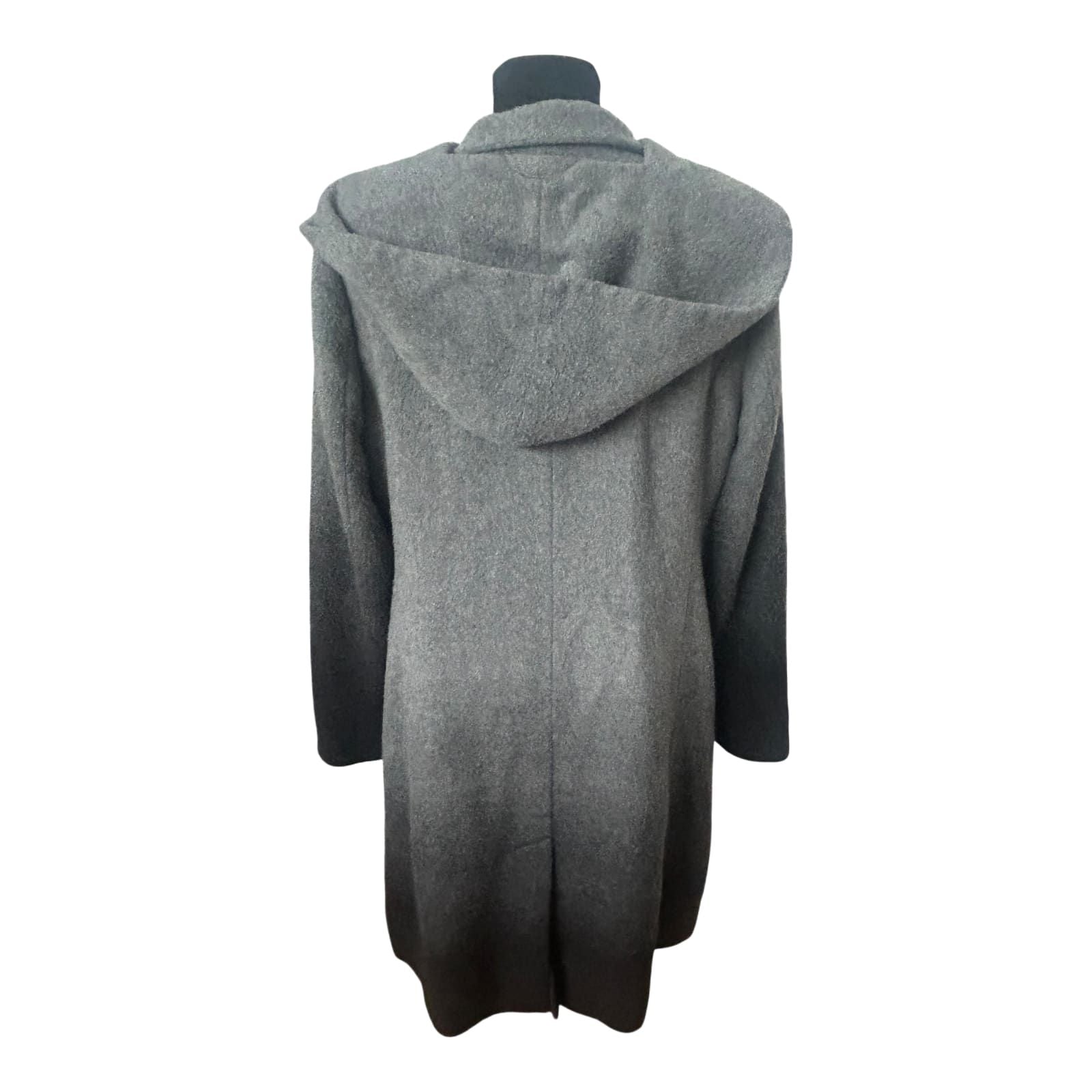 Alba Moda Mantel Damen Gr 40 Grau Wollmix Elegant Kapuzenschal Klassisch