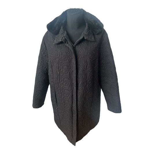 Damen Steppjacke Schwarz Größe 46 Gefüttert Elegant Übergangsjacke