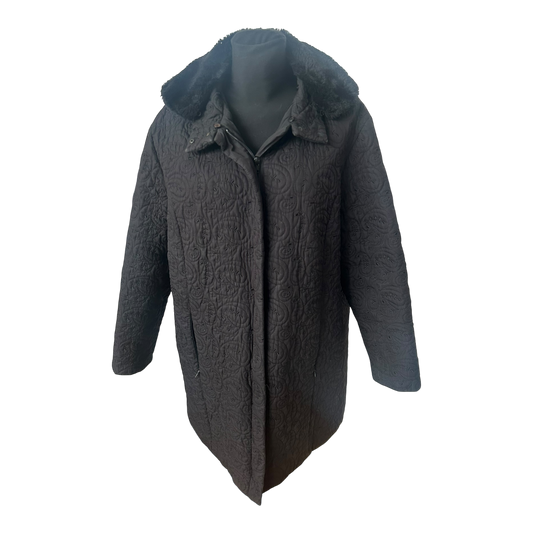 Damen Steppjacke Schwarz Größe 46 Gefüttert Elegant Übergangsjacke