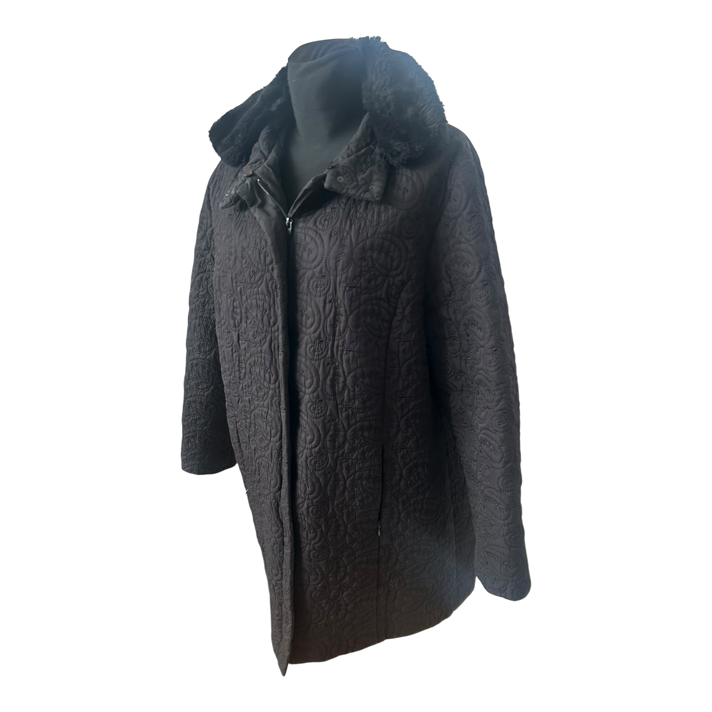 Damen Steppjacke Schwarz Größe 46 Gefüttert Elegant Übergangsjacke