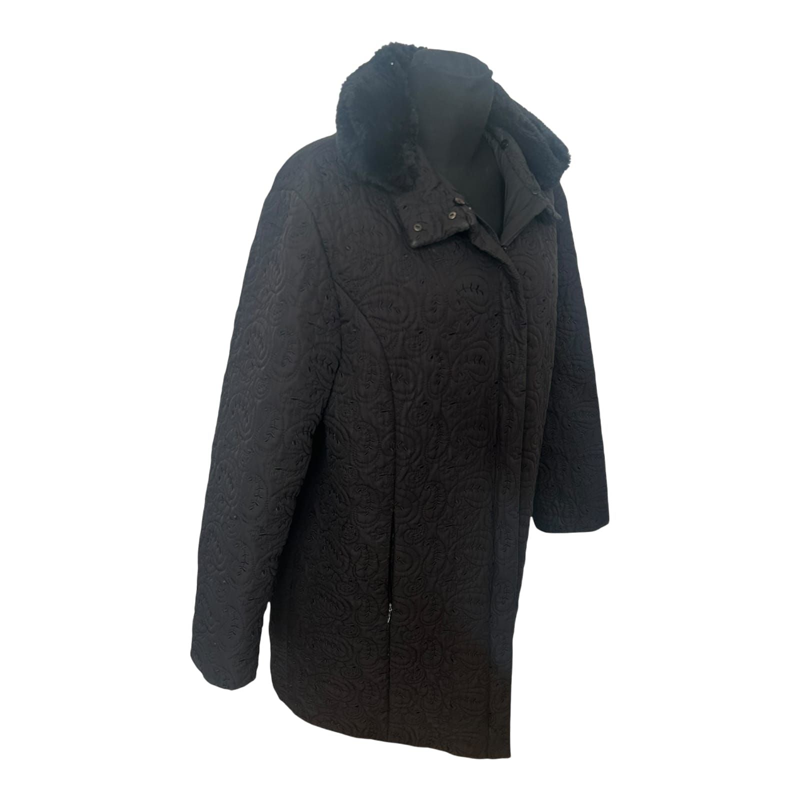Damen Steppjacke Schwarz Größe 46 Gefüttert Elegant Übergangsjacke