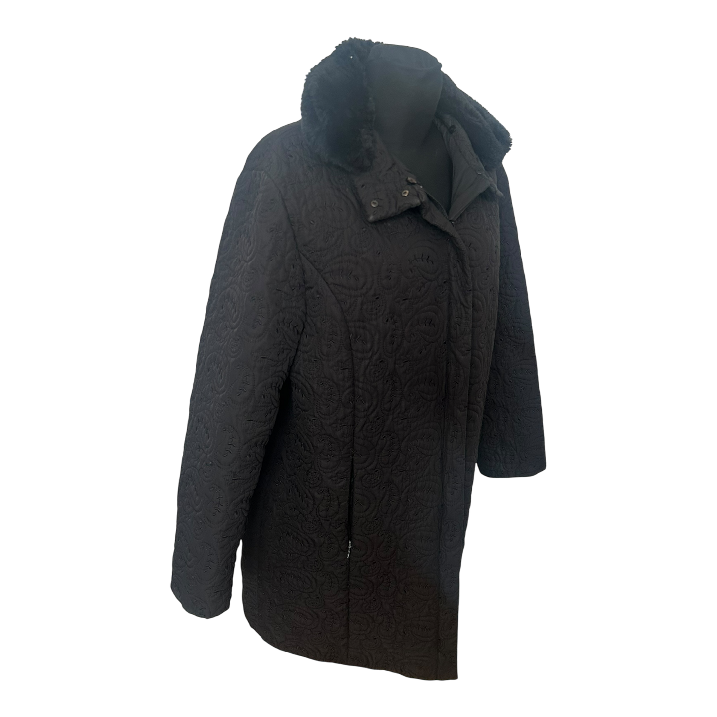 Damen Steppjacke Schwarz Größe 46 Gefüttert Elegant Übergangsjacke