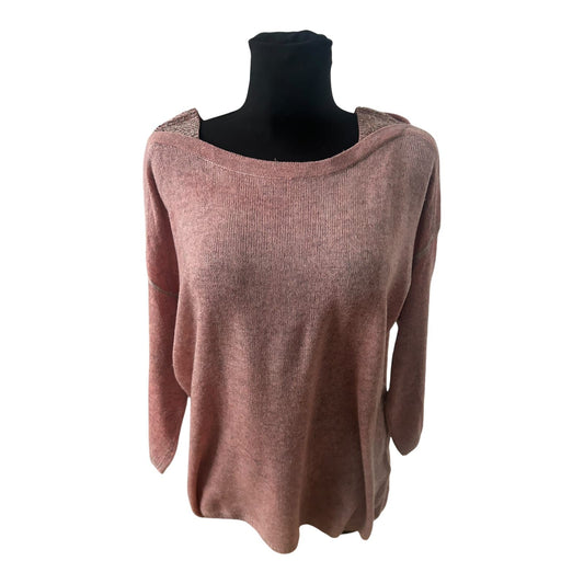 Princess goes Hollywood Pullover Damen Gr 42 Altrosa Wolle Kaschmir Leicht 3/4 Arm
