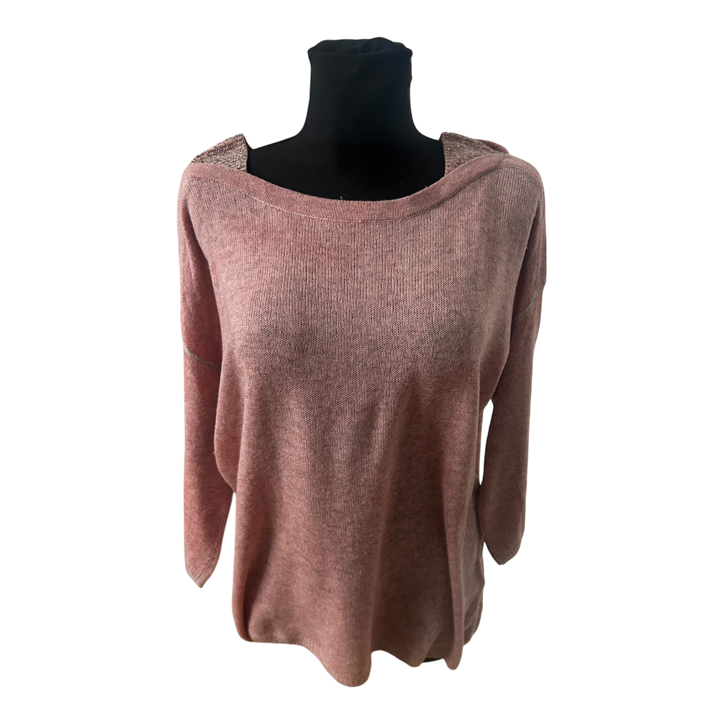 Princess goes Hollywood Pullover Damen Gr 42 Altrosa Wolle Kaschmir Leicht 3/4 Arm