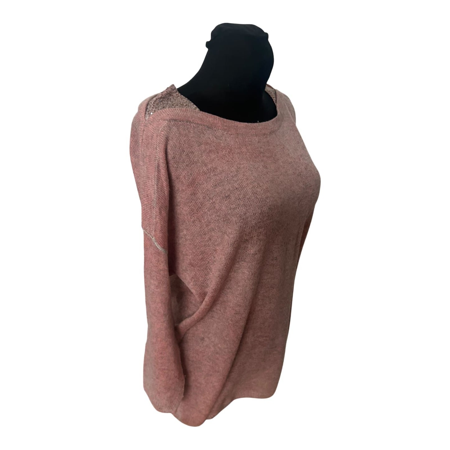 Princess goes Hollywood Pullover Damen Gr 42 Altrosa Wolle Kaschmir Leicht 3/4 Arm