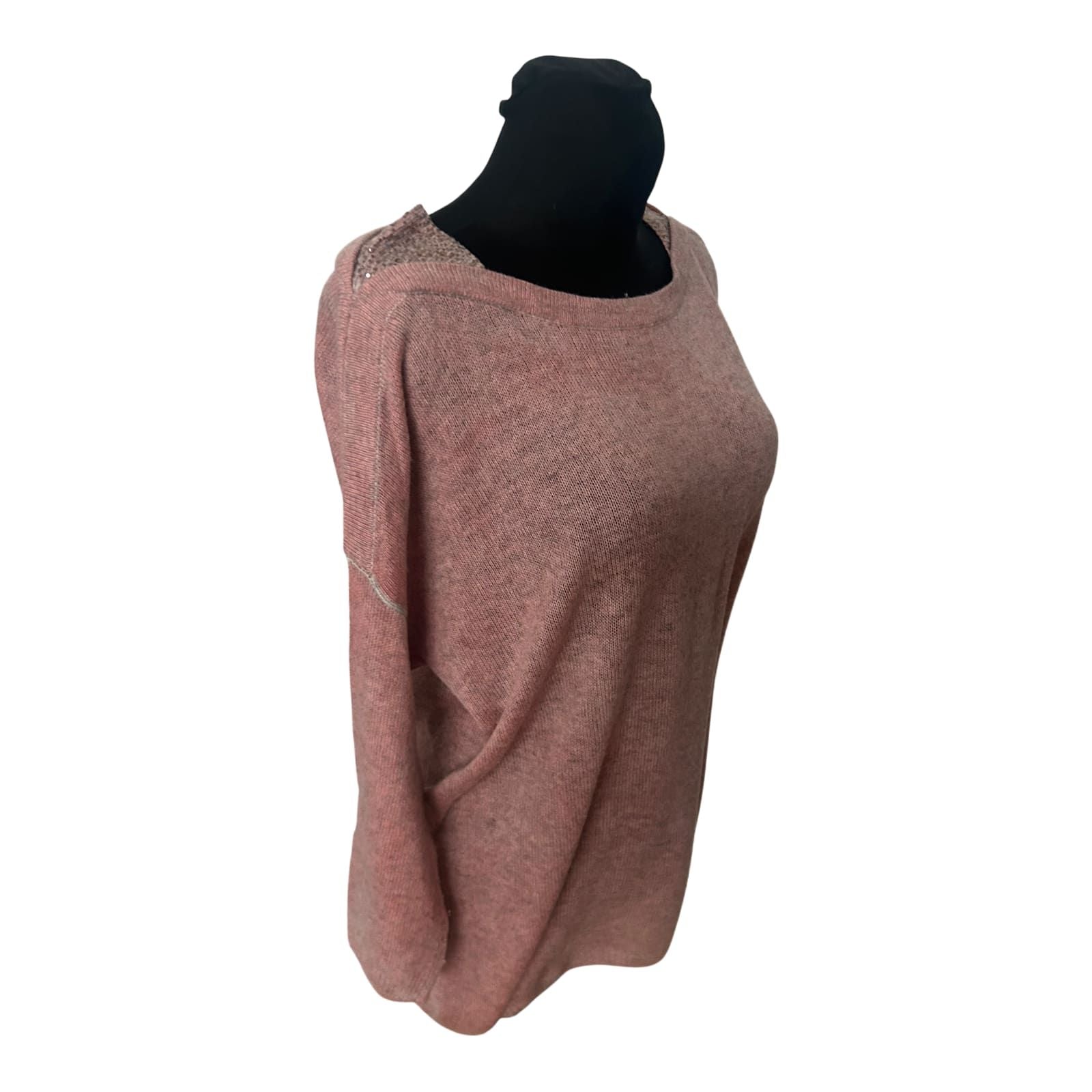 Princess goes Hollywood Pullover Damen Gr 42 Altrosa Wolle Kaschmir Leicht 3/4 Arm