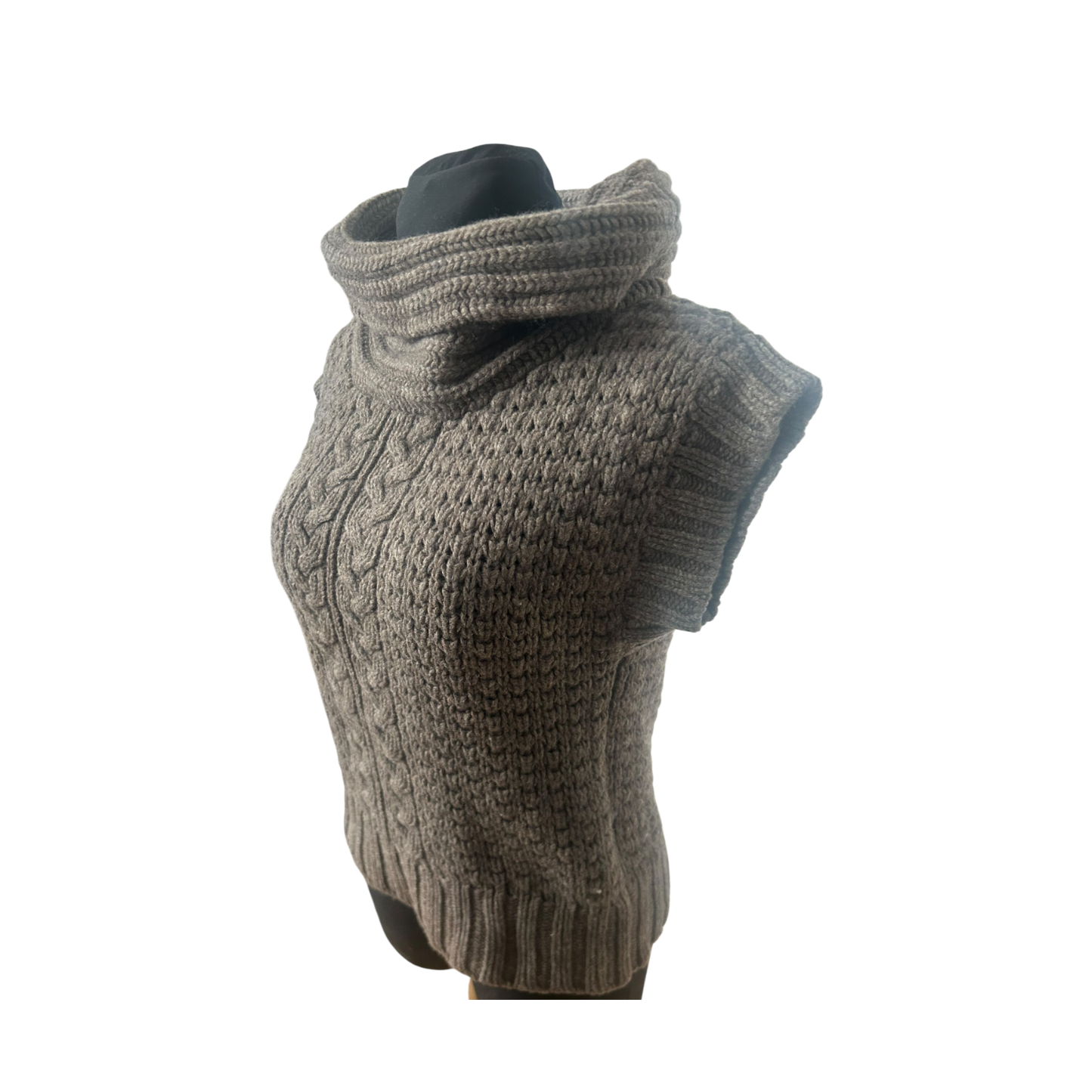 Tatum Strickpullover Damen Gr M Braun Schurwolle Zopfmuster Warm Winter