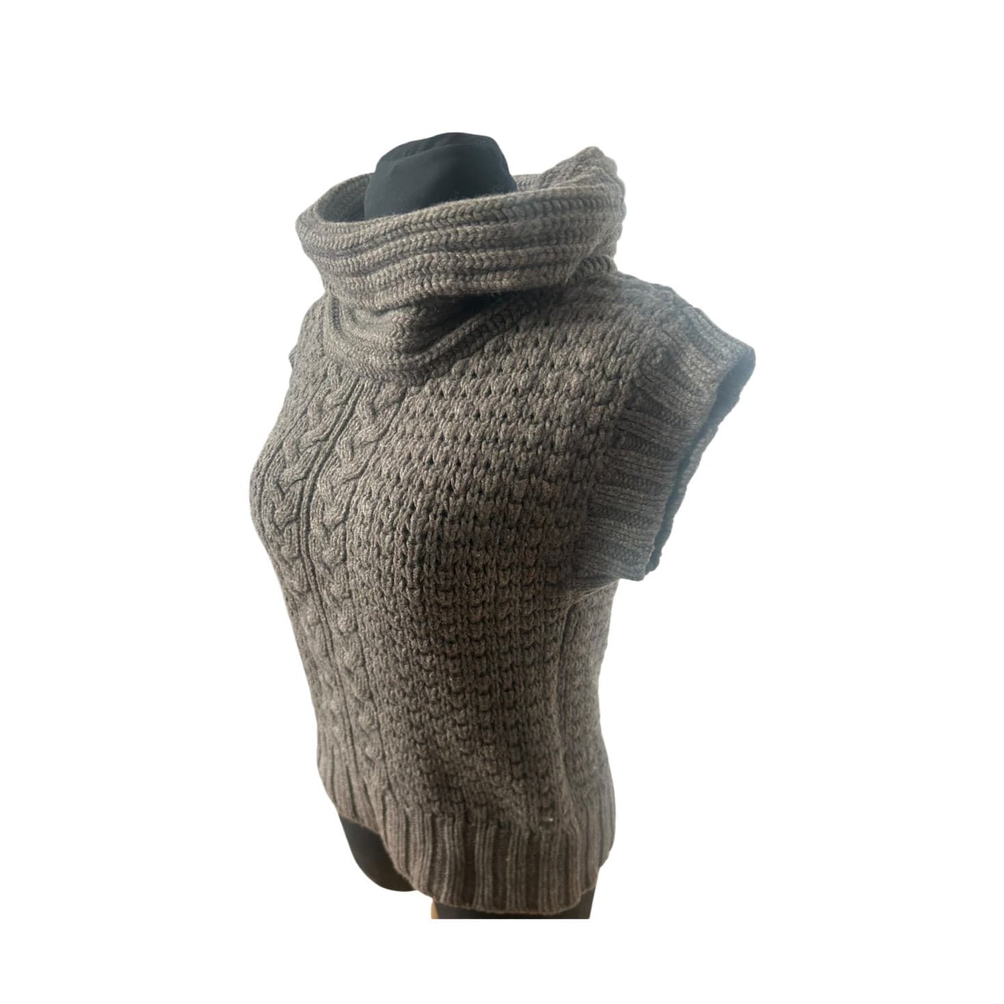 Tatum Strickpullover Damen Gr M Braun Schurwolle Zopfmuster Warm Winter