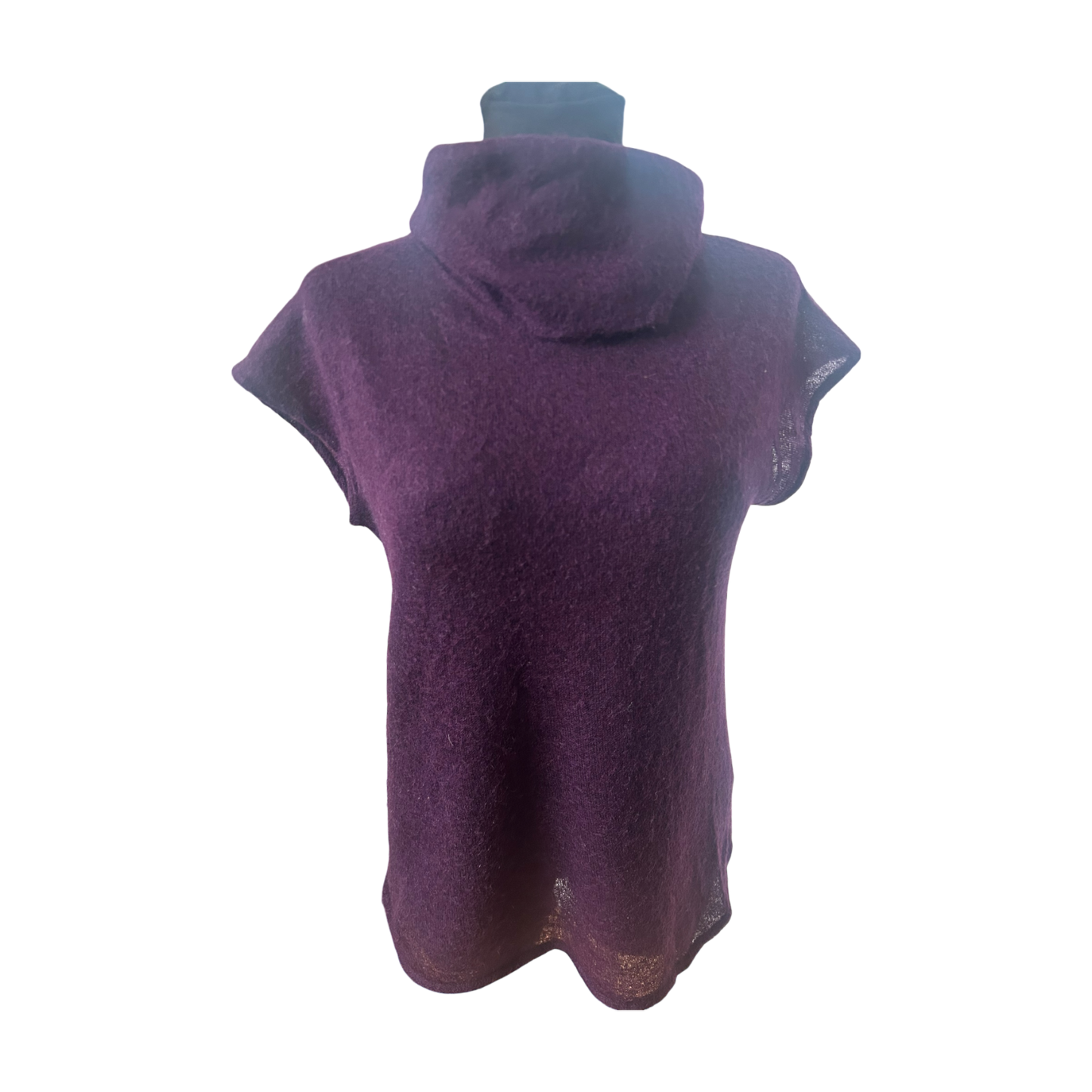 Marc O Polo Damen Strickpullover Gr L Mohair Wolle Lila Kurzarm Elegant