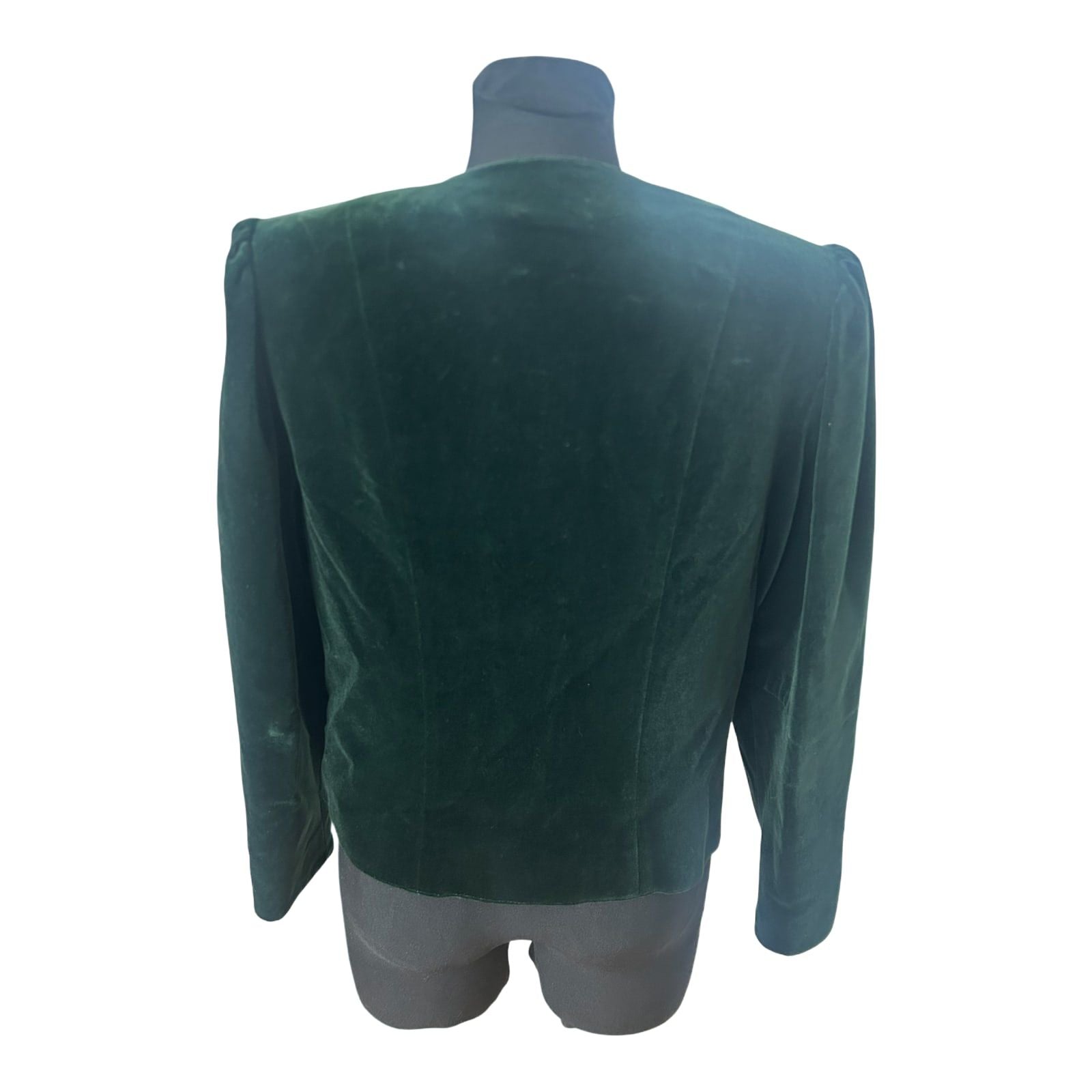 Vintage Blazer Damen Gr 38 Samt Dunkelgrün Goldknöpfe Elegant Klassisch