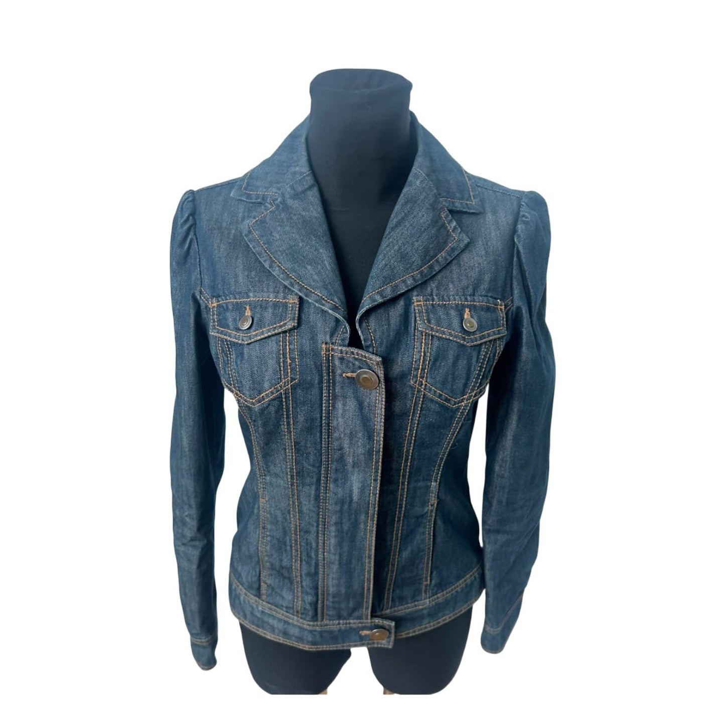 Second Hand Liebe Jeansjacke Damen Gr S Blau Baumwolle Tailliert Klassisch
