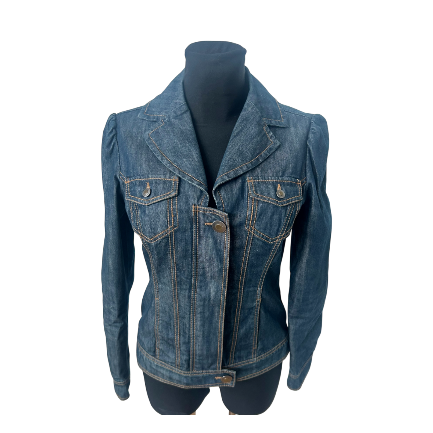 Second Hand Liebe Jeansjacke Damen Gr S Blau Baumwolle Tailliert Klassisch