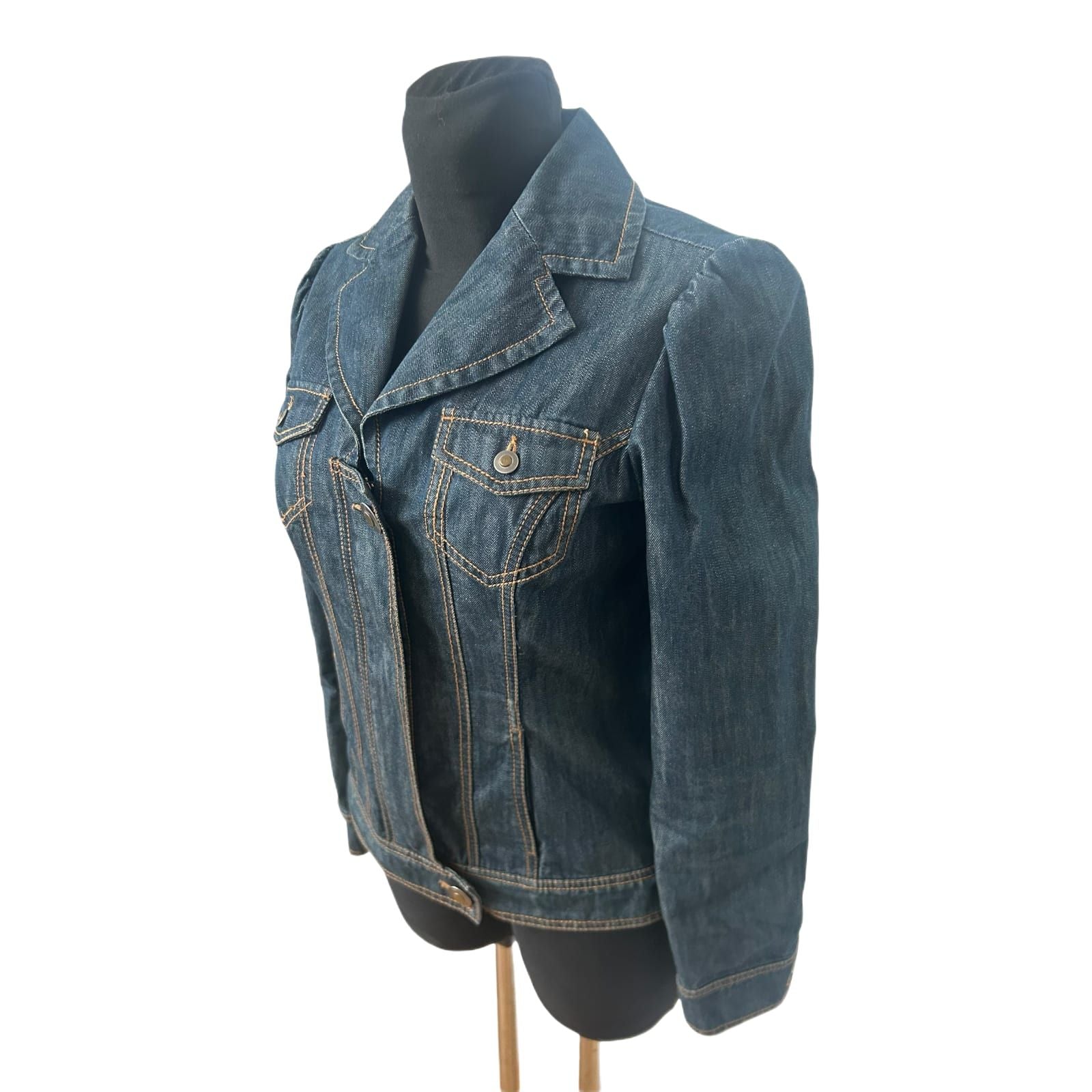 Second Hand Liebe Jeansjacke Damen Gr S Blau Baumwolle Tailliert Klassisch