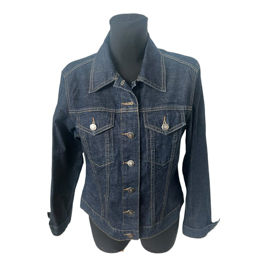 Jeps Jeansjacke Damen L Blau Denim Baumwolle Stretch Klassisch Zeitlos