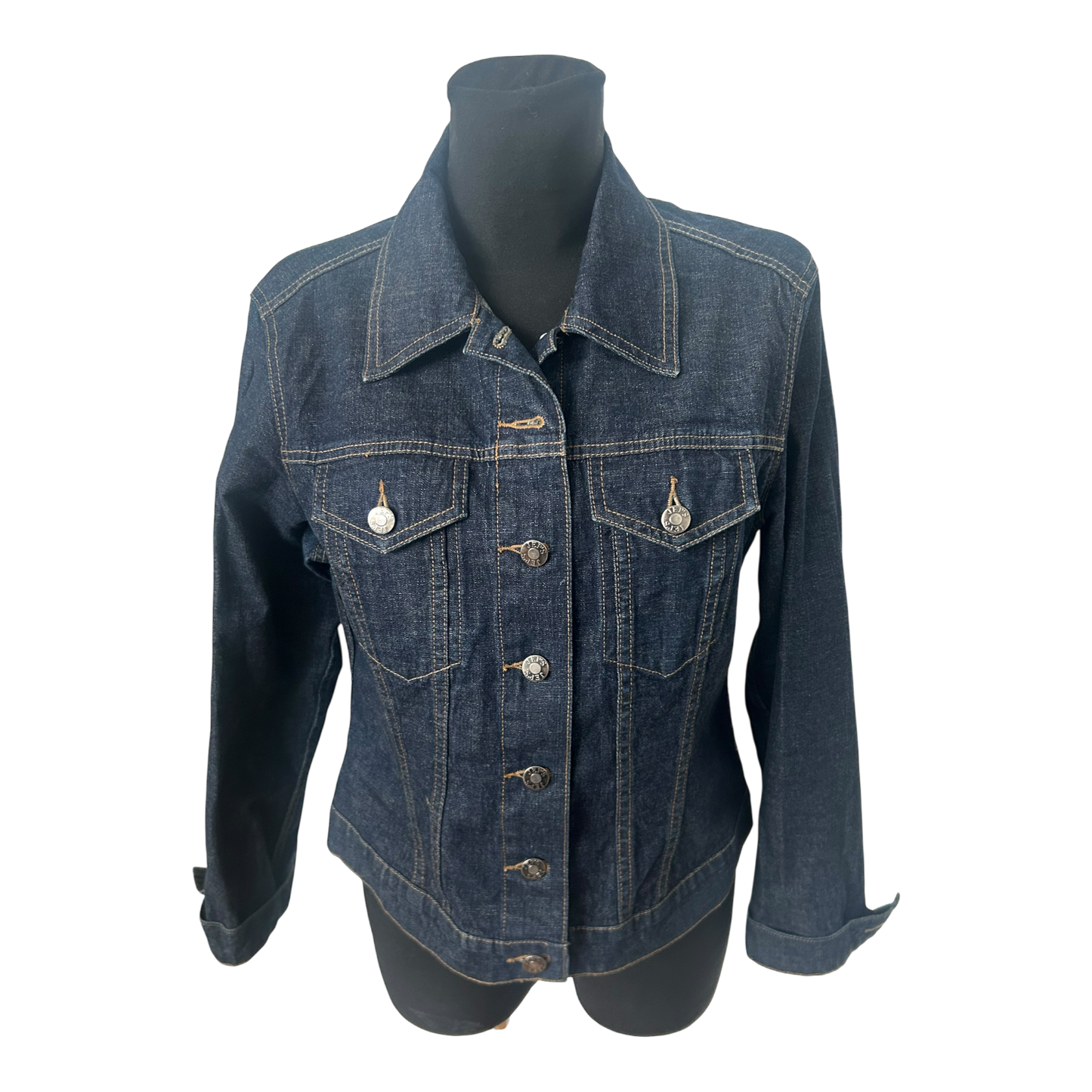 Jeps Jeansjacke Damen L Blau Denim Baumwolle Stretch Klassisch Zeitlos