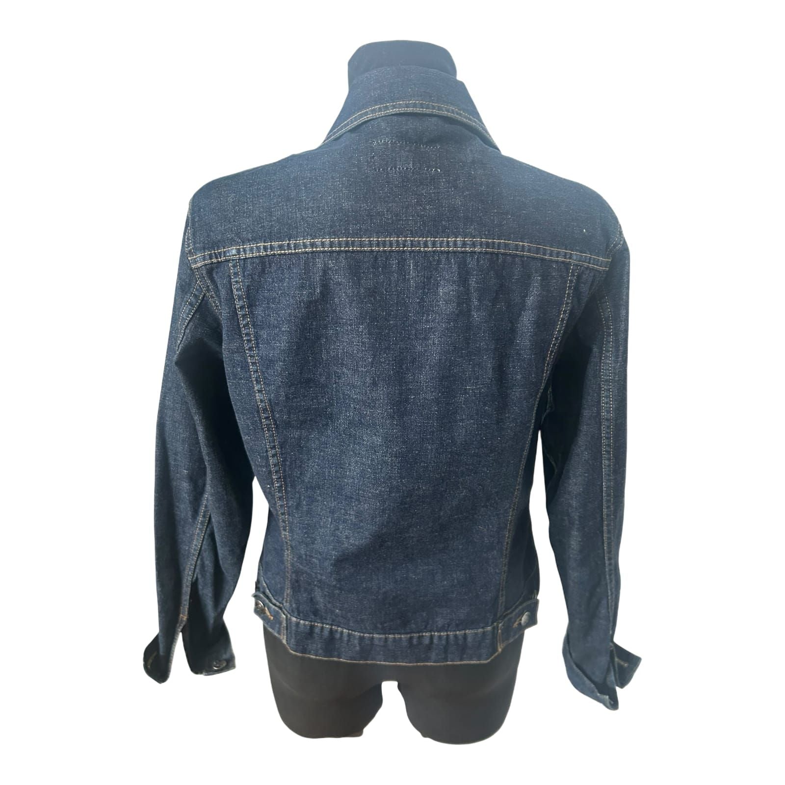 Jeps Jeansjacke Damen L Blau Denim Baumwolle Stretch Klassisch Zeitlos