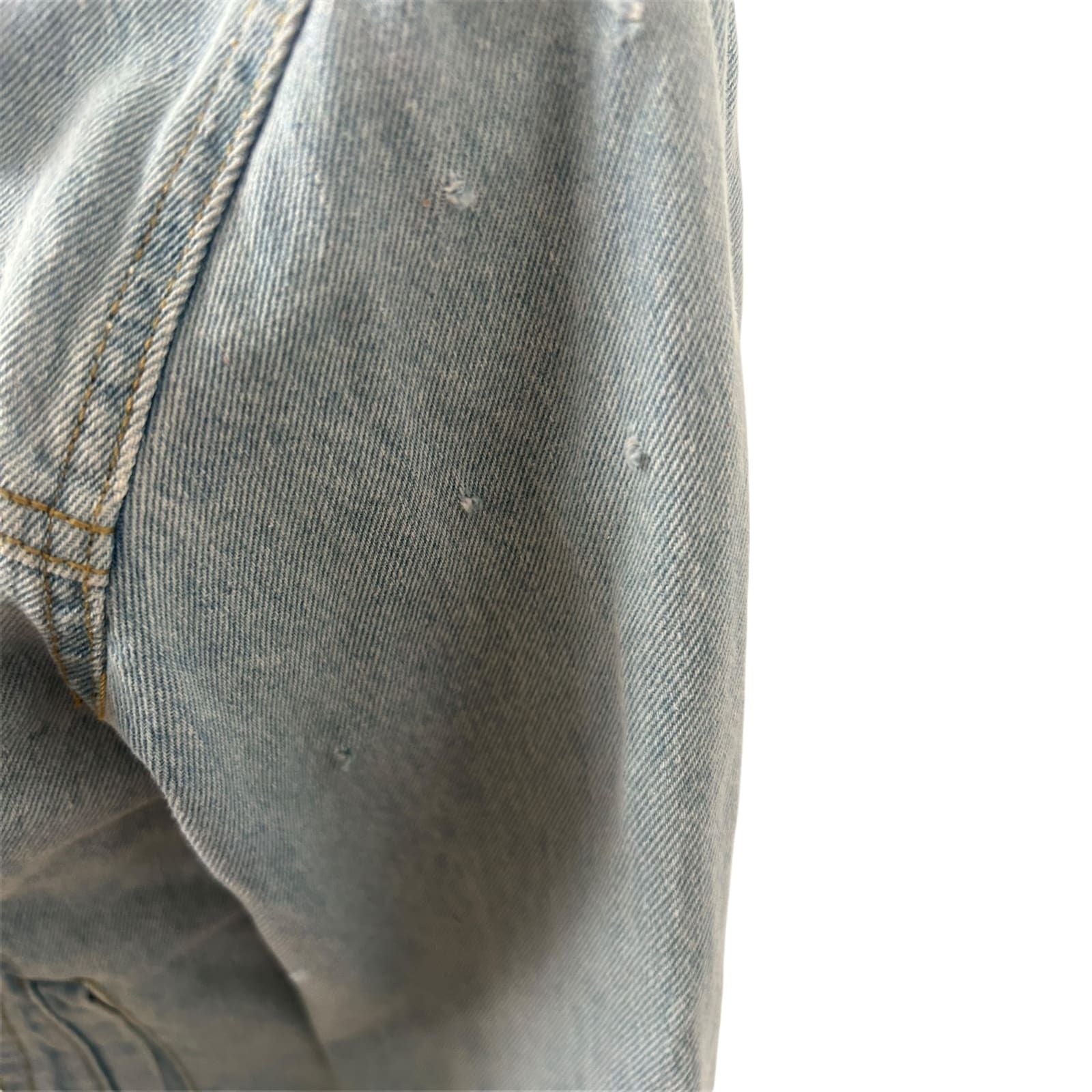 Jeansjacke Damen Gr S Hellblau Tupfenstruktur Baumwollmix Klassisch Kurz