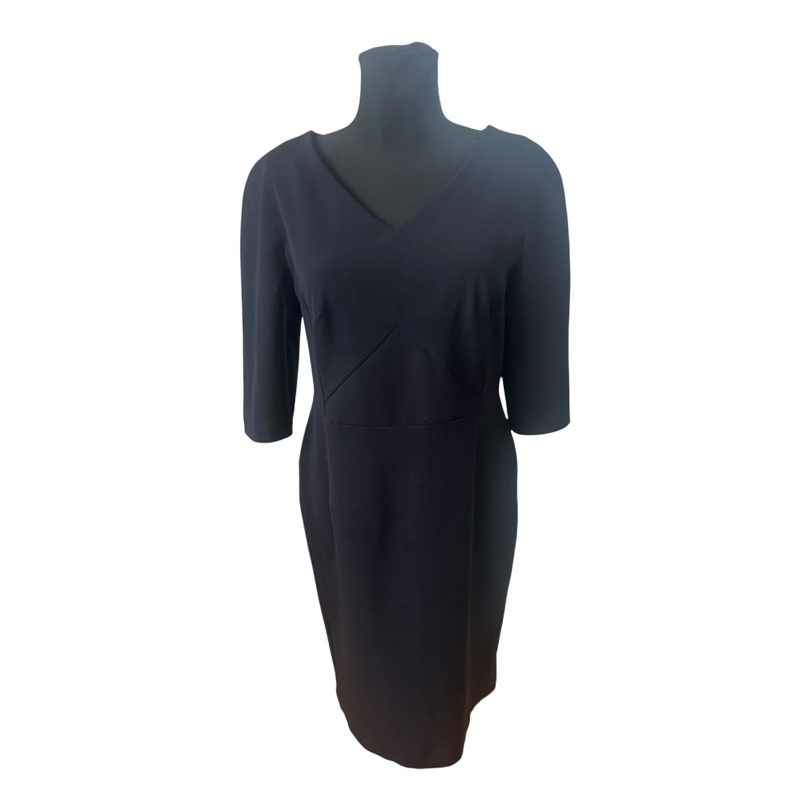 AWAMA Damen Etuikleid Gr L Dunkelblau Stretch Elegant Business