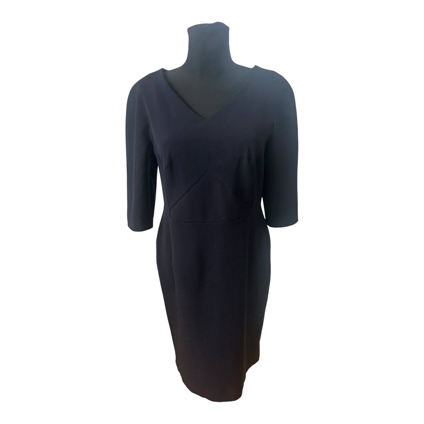 AWAMA Damen Etuikleid Gr L Dunkelblau Stretch Elegant Business