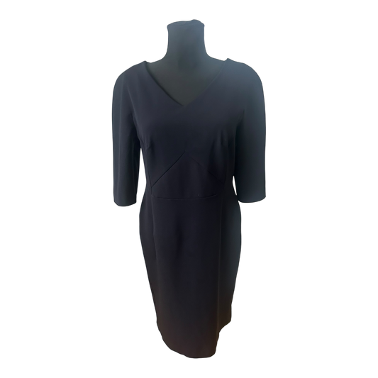 AWAMA Damen Etuikleid Gr L Dunkelblau Stretch Elegant Business