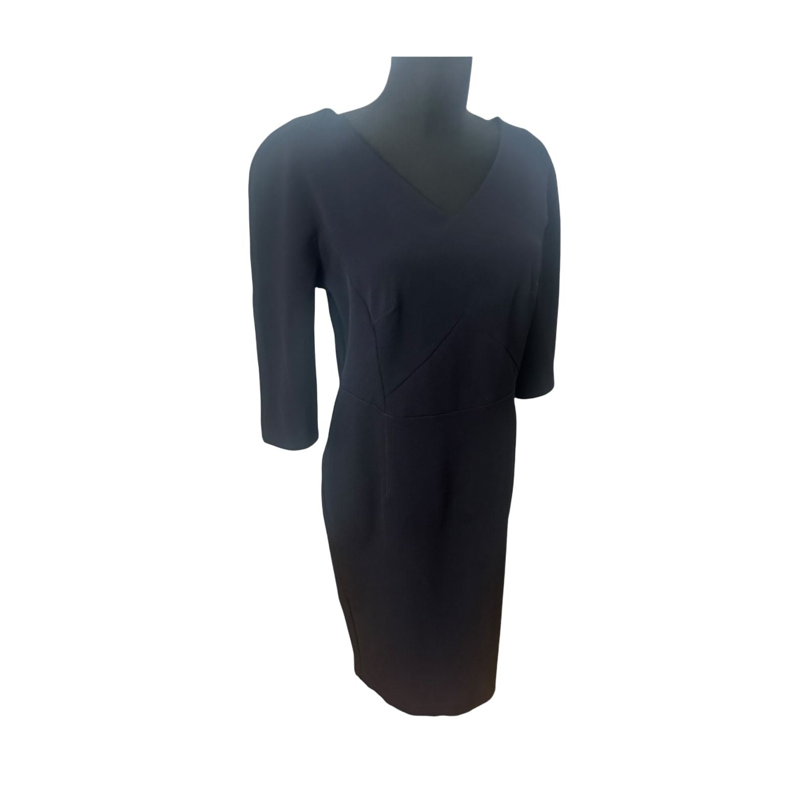 AWAMA Damen Etuikleid Gr L Dunkelblau Stretch Elegant Business