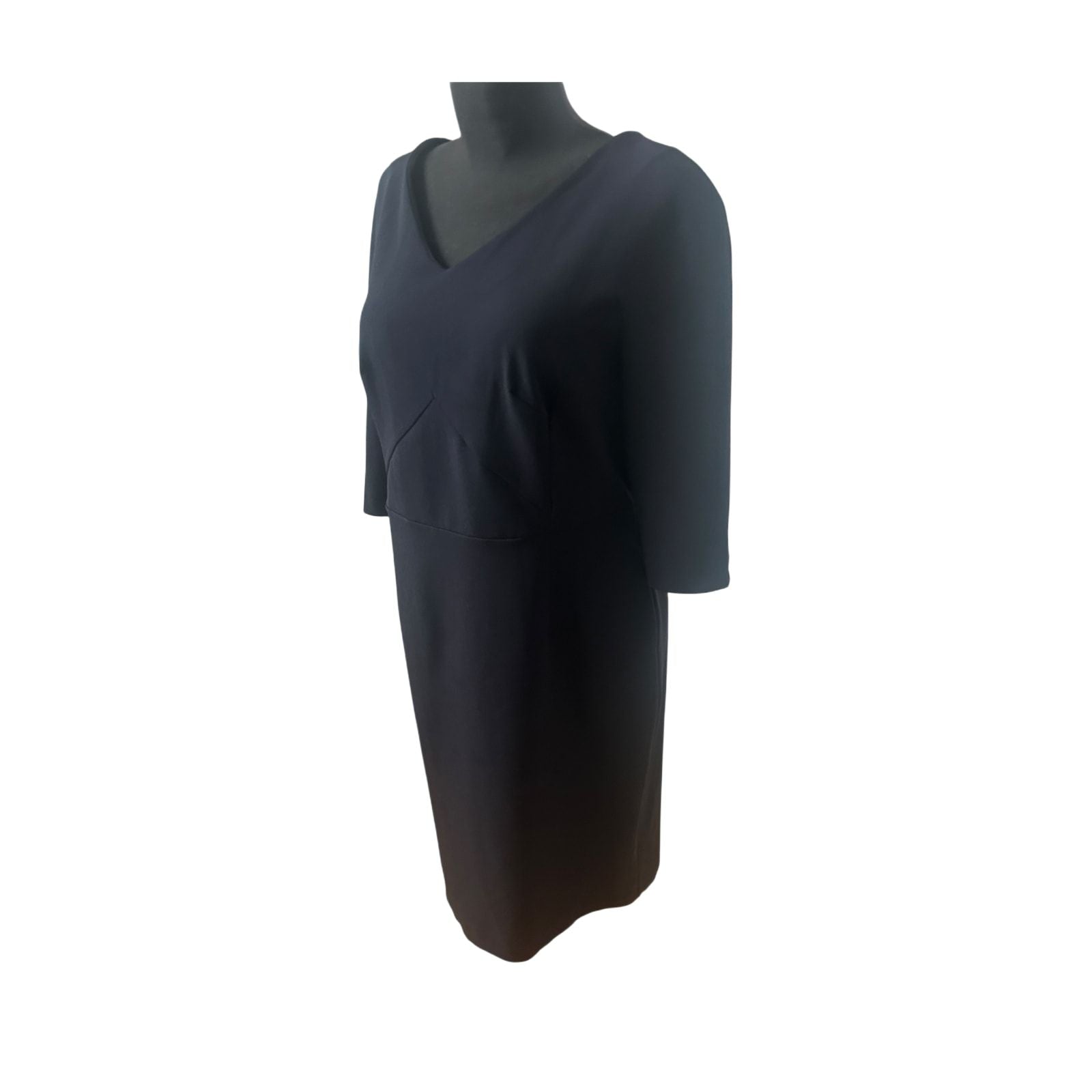 AWAMA Damen Etuikleid Gr L Dunkelblau Stretch Elegant Business