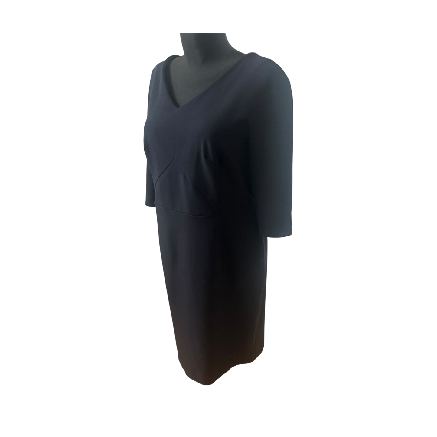 AWAMA Damen Etuikleid Gr L Dunkelblau Stretch Elegant Business