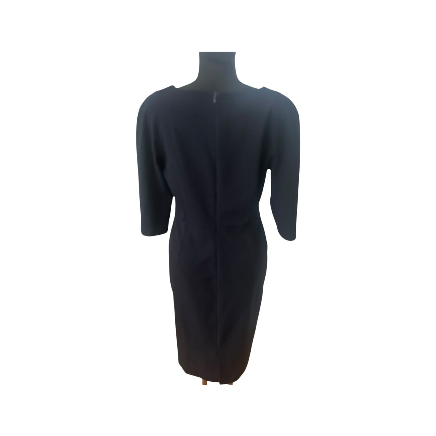 AWAMA Damen Etuikleid Gr L Dunkelblau Stretch Elegant Business