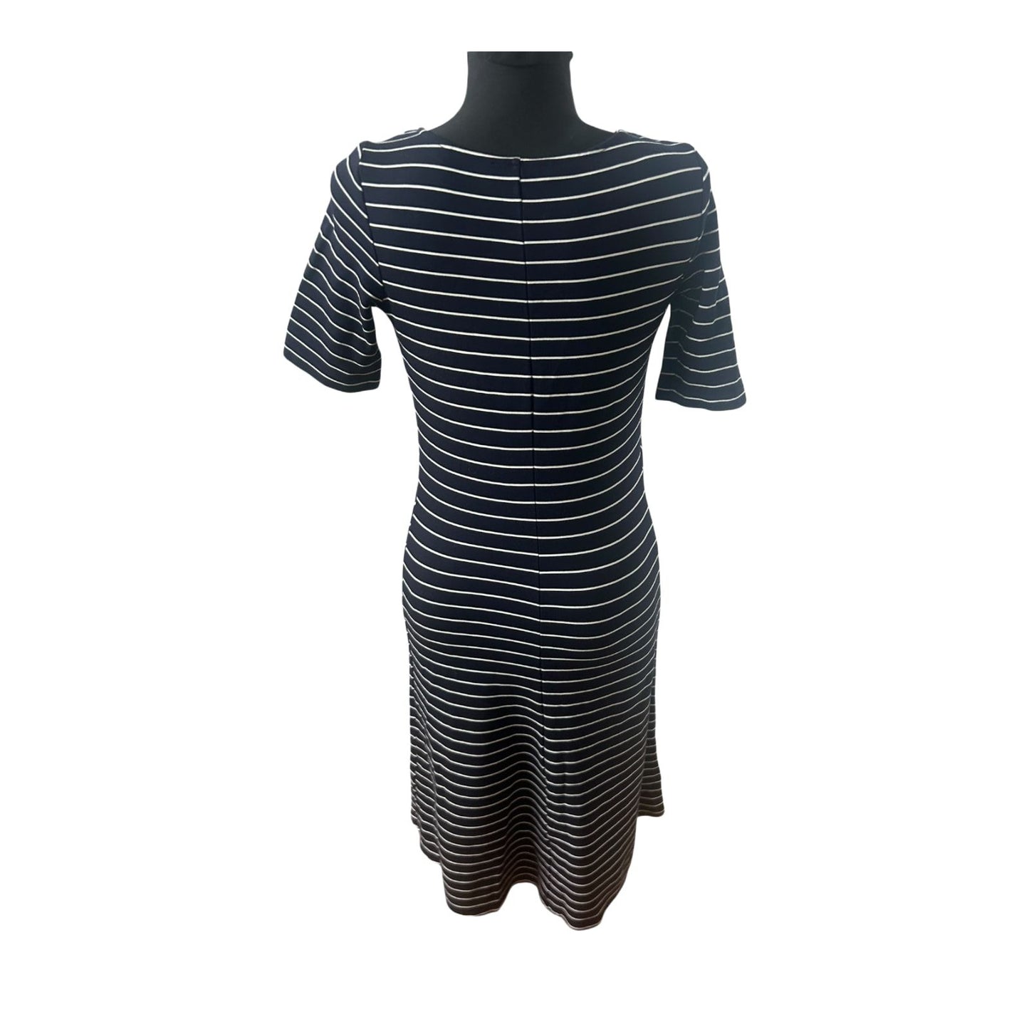 Bonita Damen Kleid Gr S Dunkelblau Weiß Gestreift Viskose Stretch Elegant