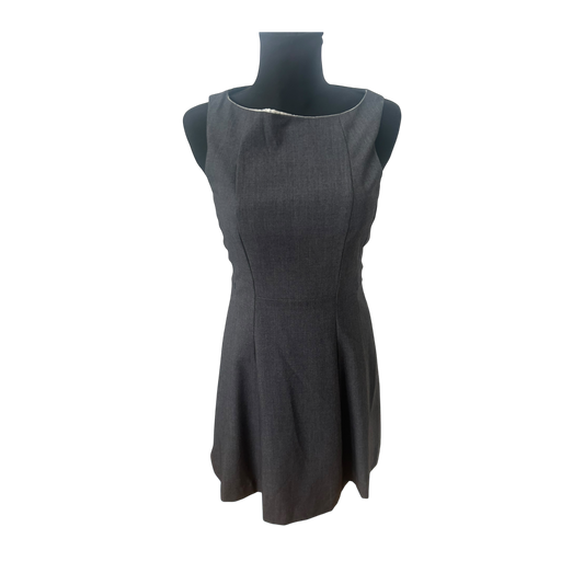 H&M Damenkleid Grau Ärmellos Elegant Business Reißverschluss Klassisch