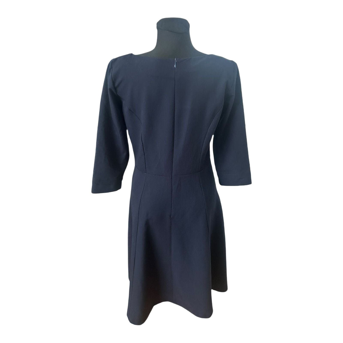 Quiro Damen Etuikleid Gr 42 Dunkelblau Stretch Elegant Business