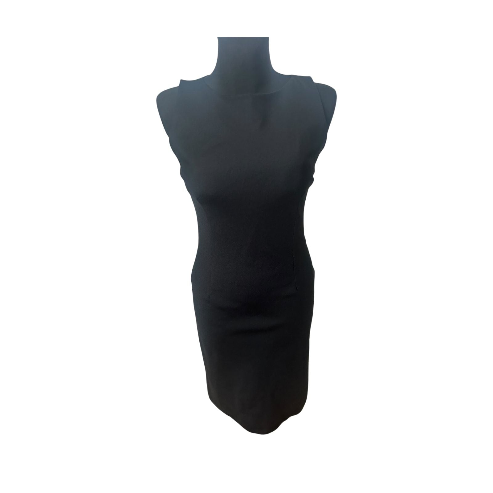 H&M Damen Kleid 36 Schwarz Elegant Etuikleid Ärmellos Cocktail Klassisch