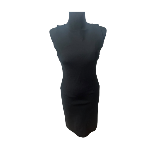 H&M Damen Kleid 36 Schwarz Elegant Etuikleid Ärmellos Cocktail Klassisch