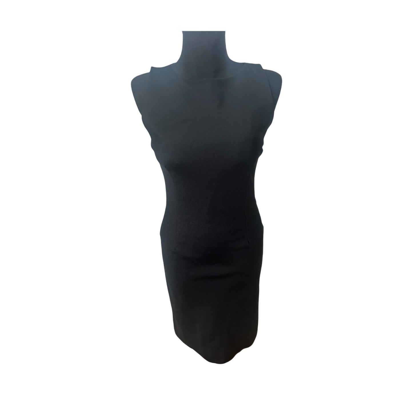 H&M Damen Kleid 36 Schwarz Elegant Etuikleid Ärmellos Cocktail Klassisch