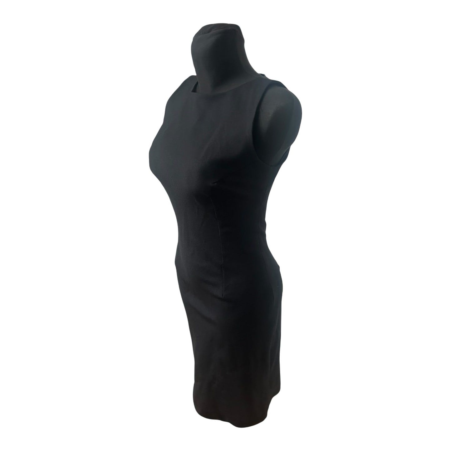 H&M Damen Kleid 36 Schwarz Elegant Etuikleid Ärmellos Cocktail Klassisch