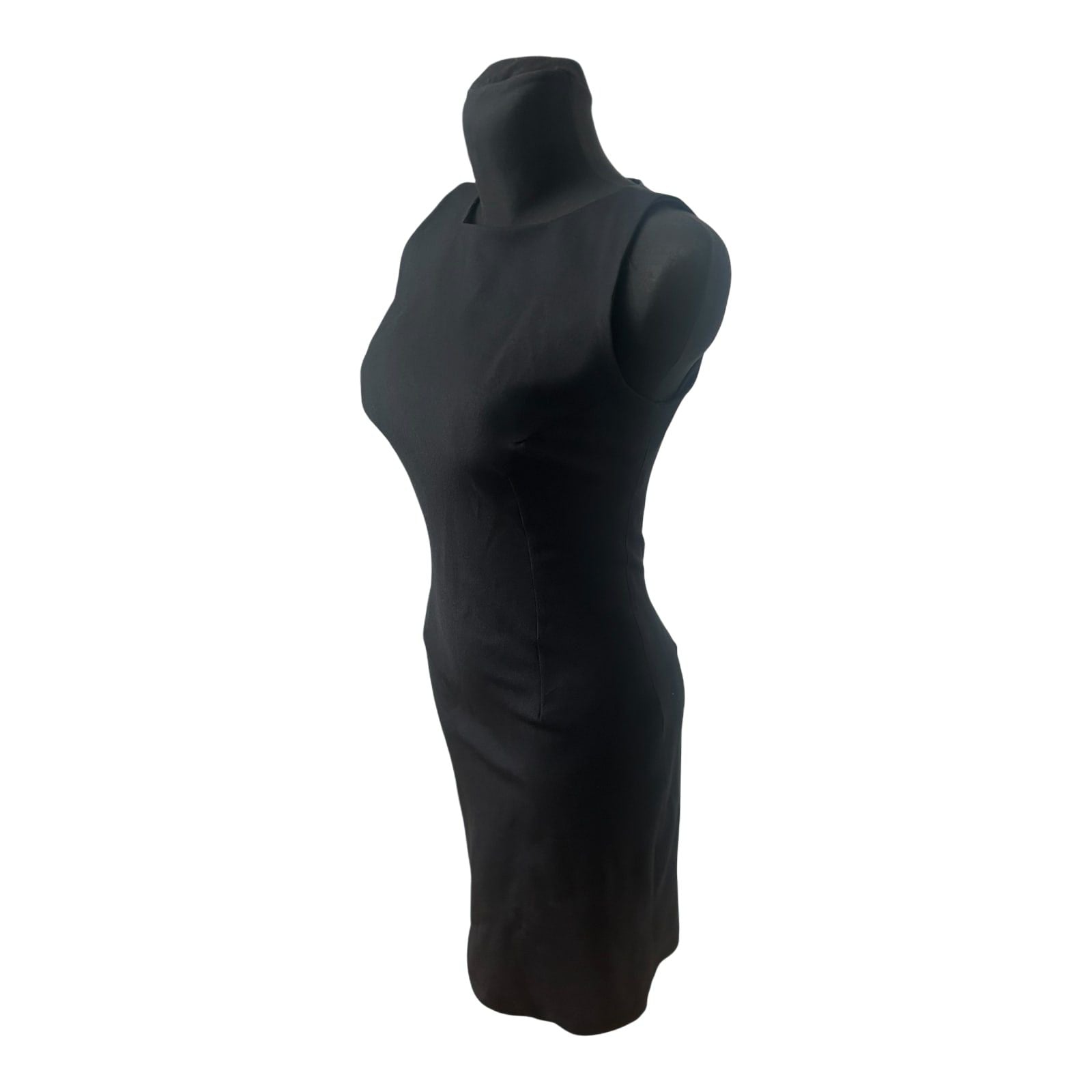 H&M Damen Kleid 36 Schwarz Elegant Etuikleid Ärmellos Cocktail Klassisch