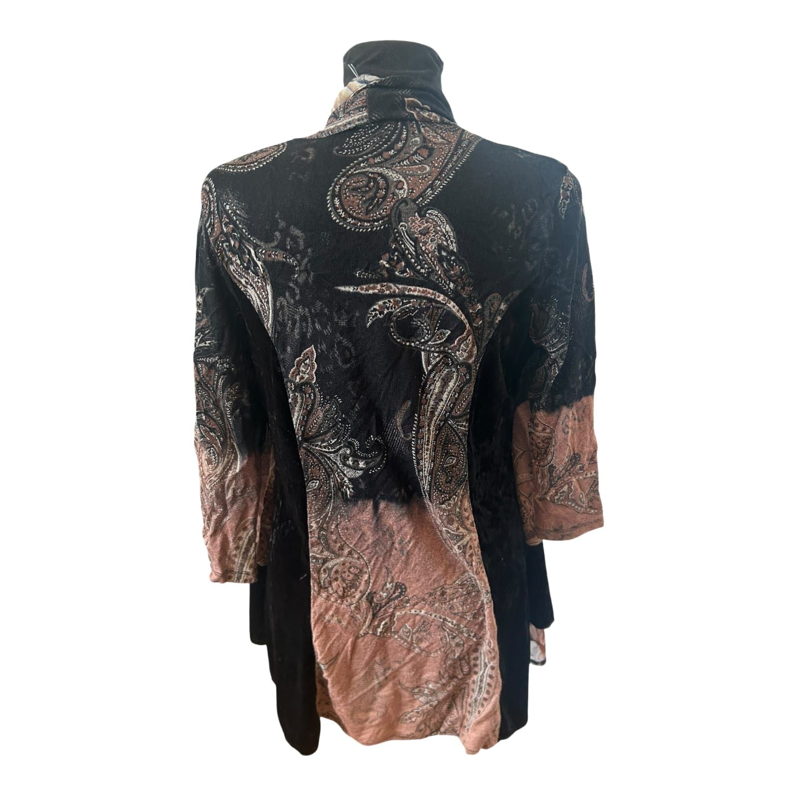 Jutta Leibried Damen Bluse Paisley Muster 3/4 Arm Mischgewebe Elegant