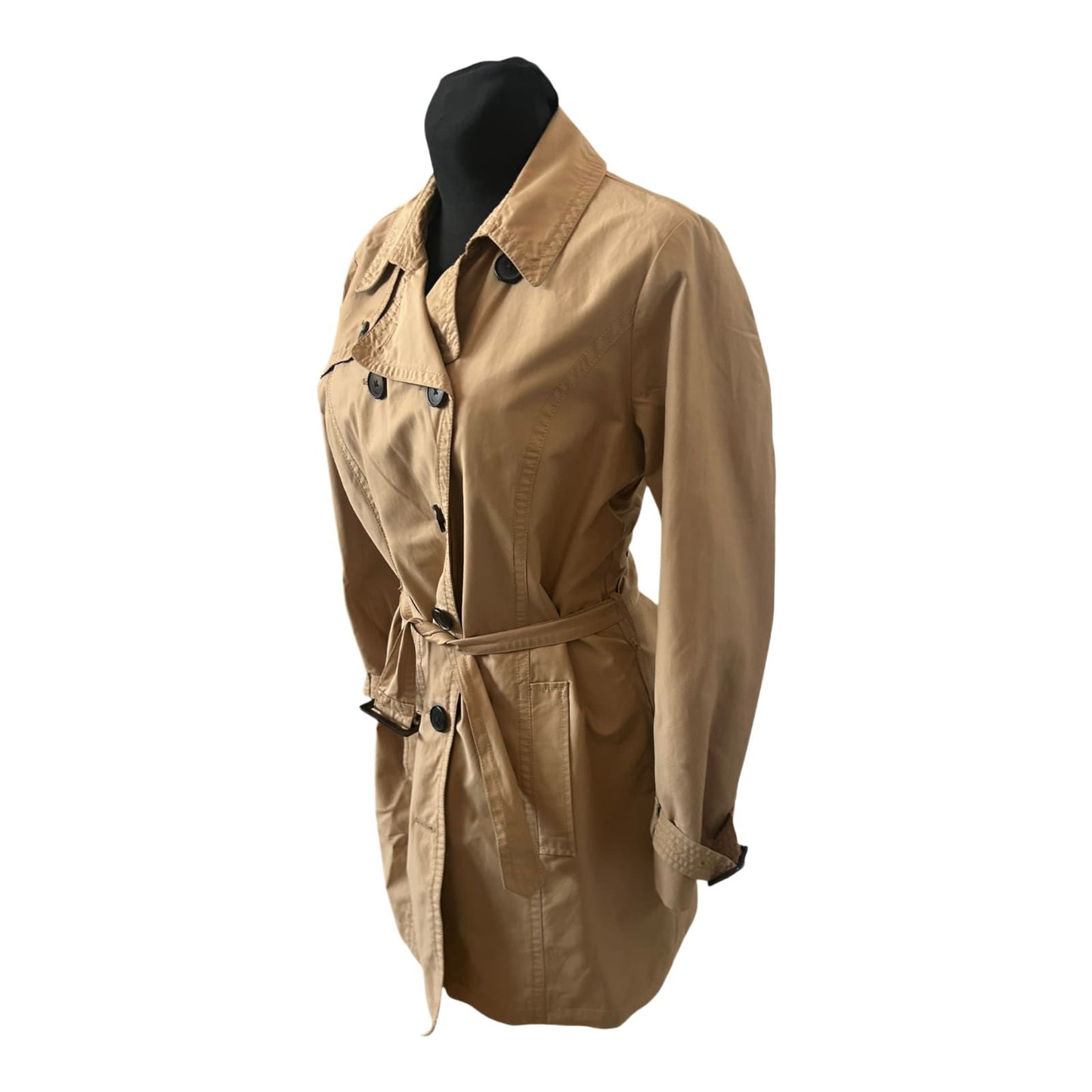 Tom Tailor Trenchcoat Damen Gr L Beige Mantel Gürtel klassisch elegant