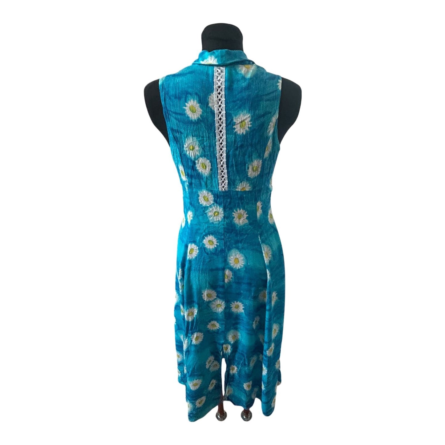 C&A Vintage Sommerkleid Damen Blumenmuster ärmellos Viskose lang Gr 36