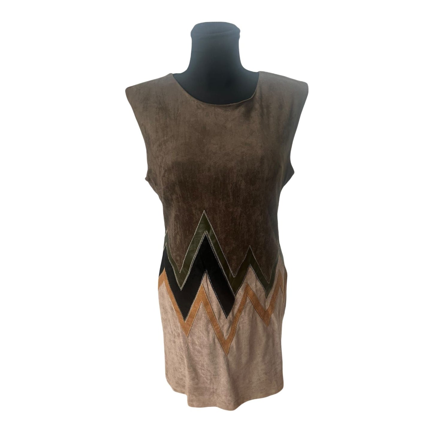 Stella Morgan Damenkleid Größe 40 Khaki Brauntöne ärmellos Cool elegant