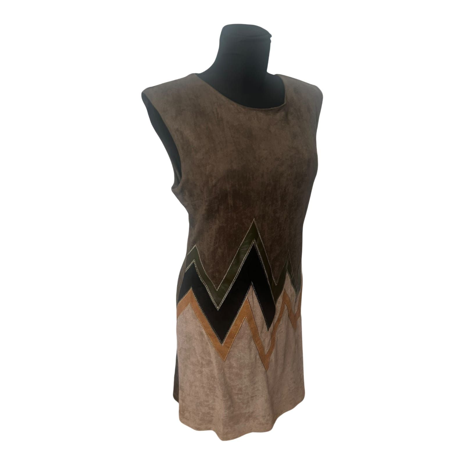 Stella Morgan Damenkleid Größe 40 Khaki Brauntöne ärmellos Cool elegant