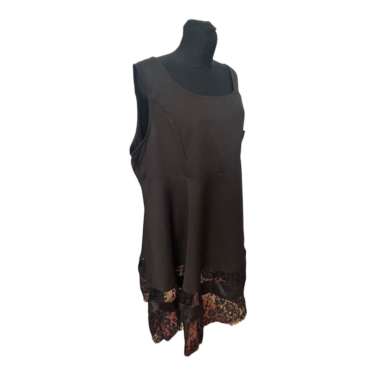 Nextmia Damenkleid Größe 54 Schwarz ärmellos Spitze elegant