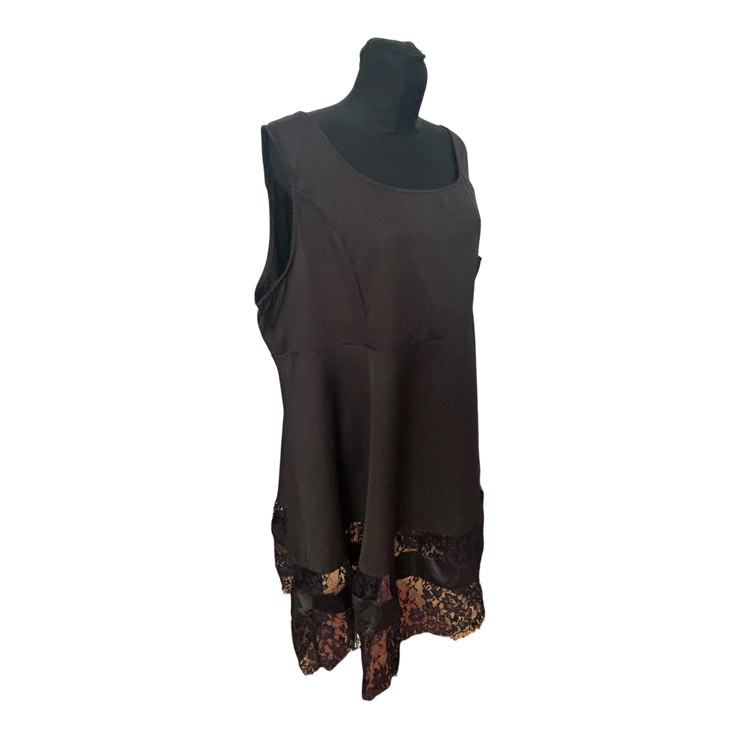 Nextmia Damenkleid Größe 54 Schwarz ärmellos Spitze elegant