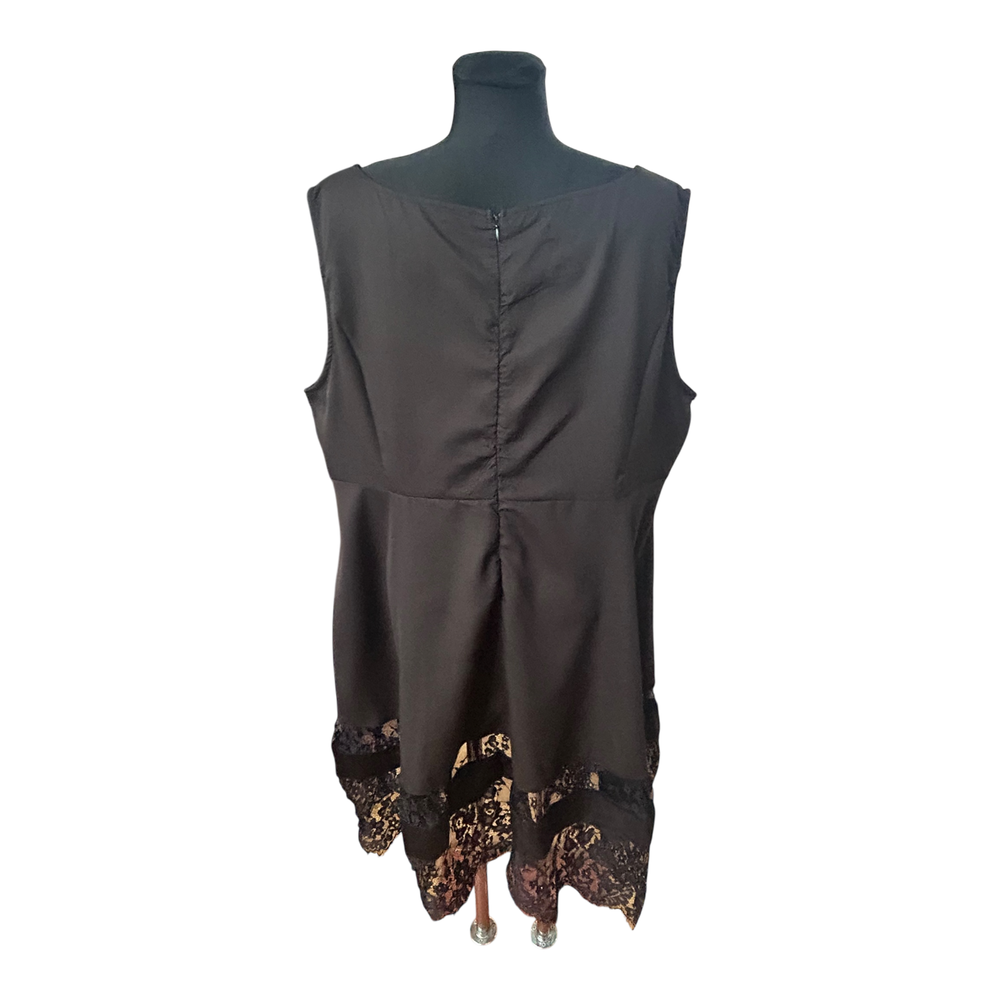 Nextmia Damenkleid Größe 54 Schwarz ärmellos Spitze elegant