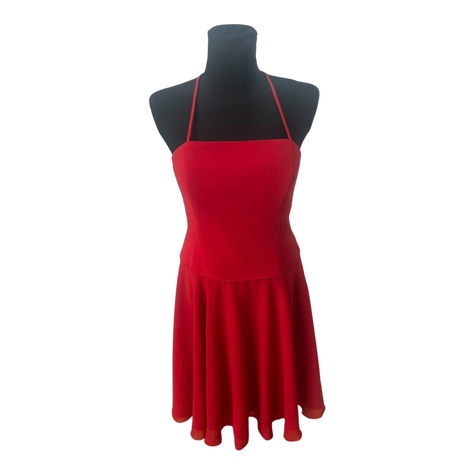 Adagio Damen Kleid Gr 38 Rot Trägerkleid Chiffon Elegant Sommer