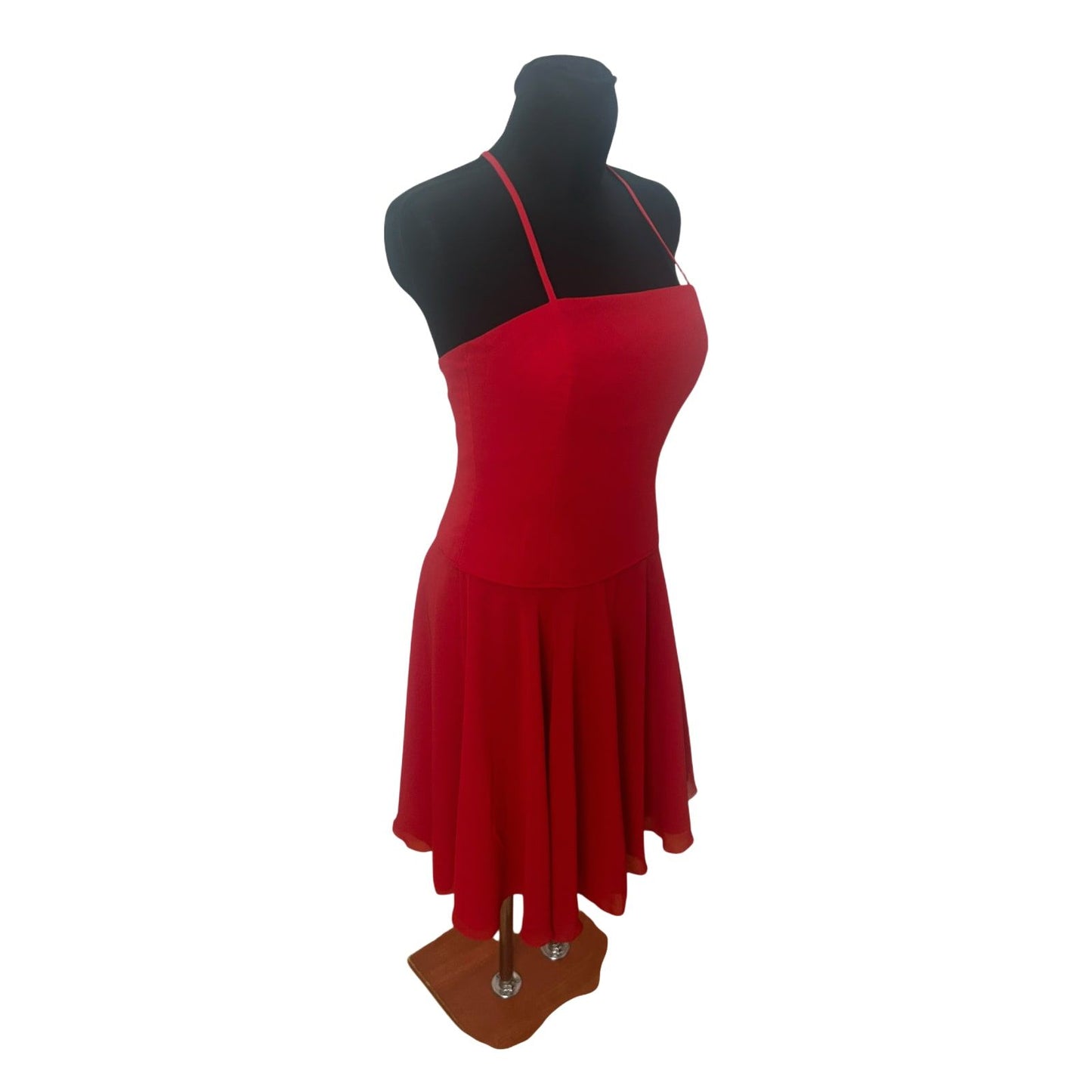 Adagio Damen Kleid Gr 38 Rot Trägerkleid Chiffon Elegant Sommer