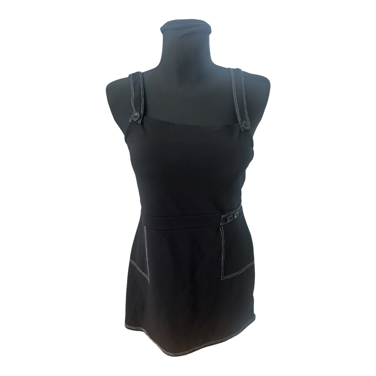 Primark Damen Kleid Schwarz Trägerkleid Elegant Freizeit Gr 42