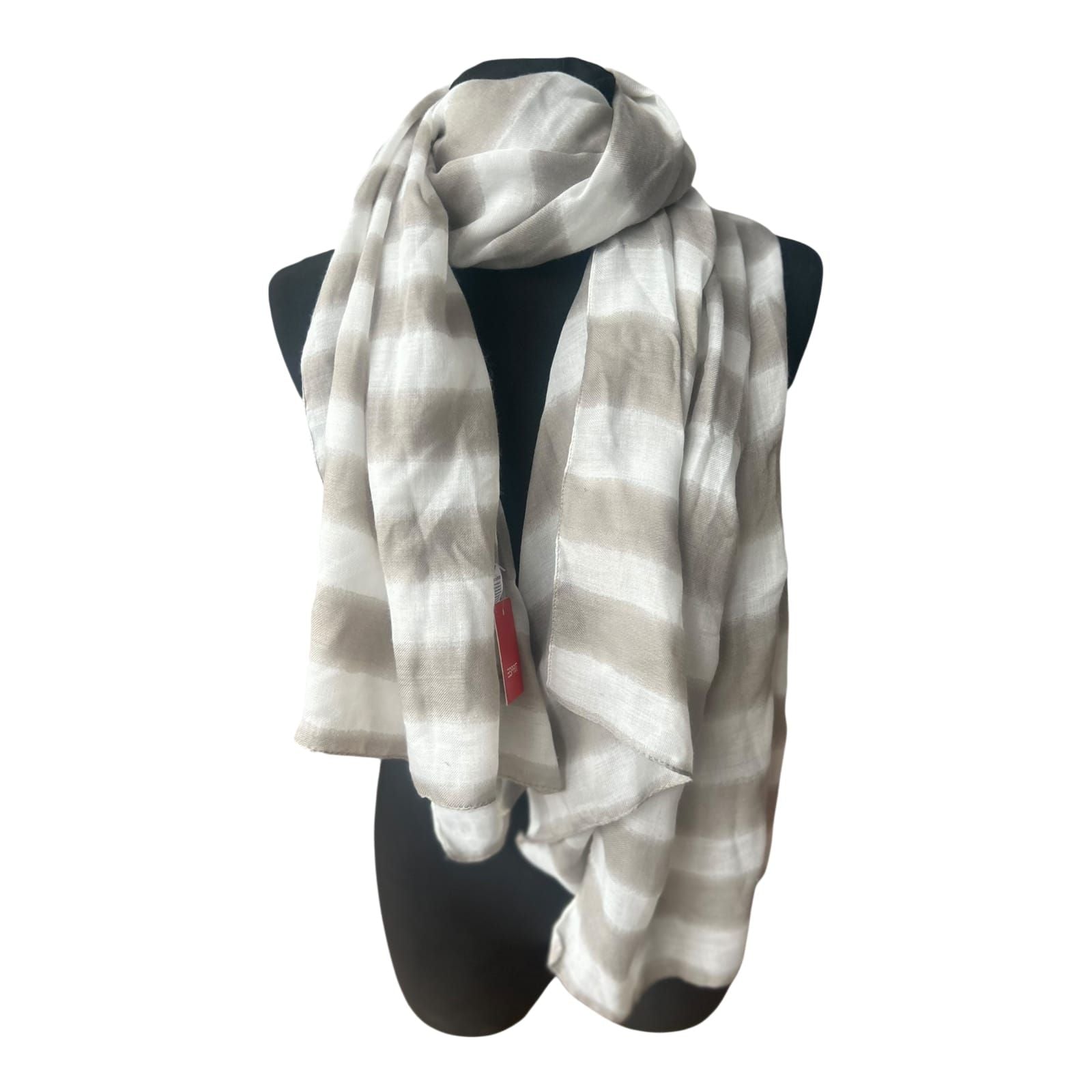 Damen Schal Esprit beige gestreift weich leicht elegant Tuch Accessoire